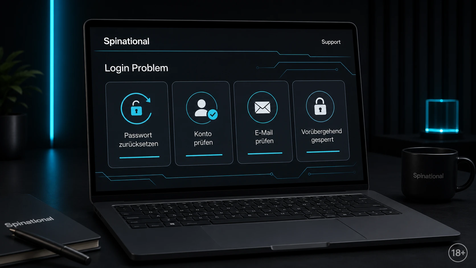 Was tun bei Spinational Login Problemen?